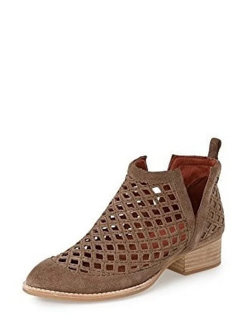 Jeffrey Campbell Taggart Taupe Suede Booties.